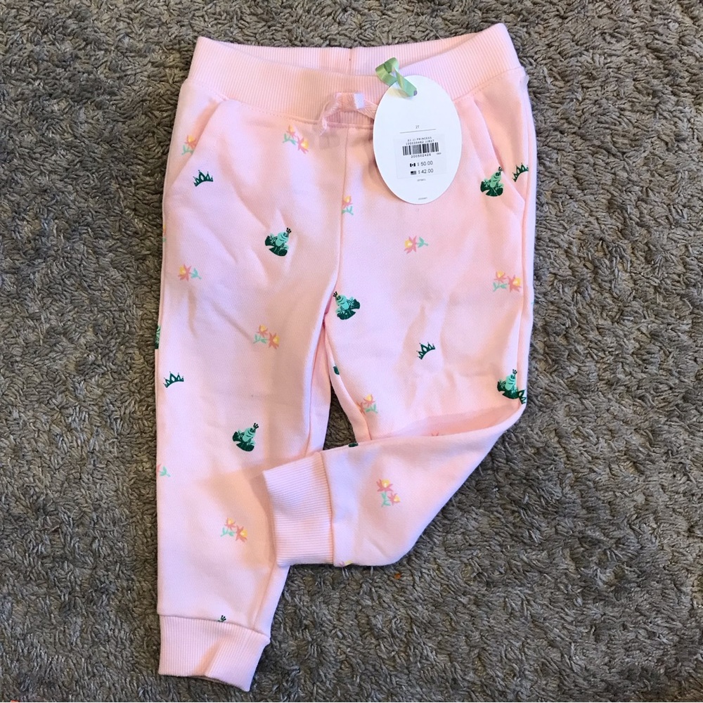 NWT JANIE AND JACK GIRLS DISNEY PRINCESS TIANA SWEATPANT - Picture 3 of 5